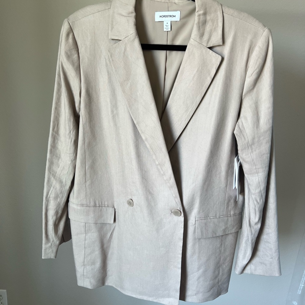 Nordstrom Beige Women's Suit Jacket